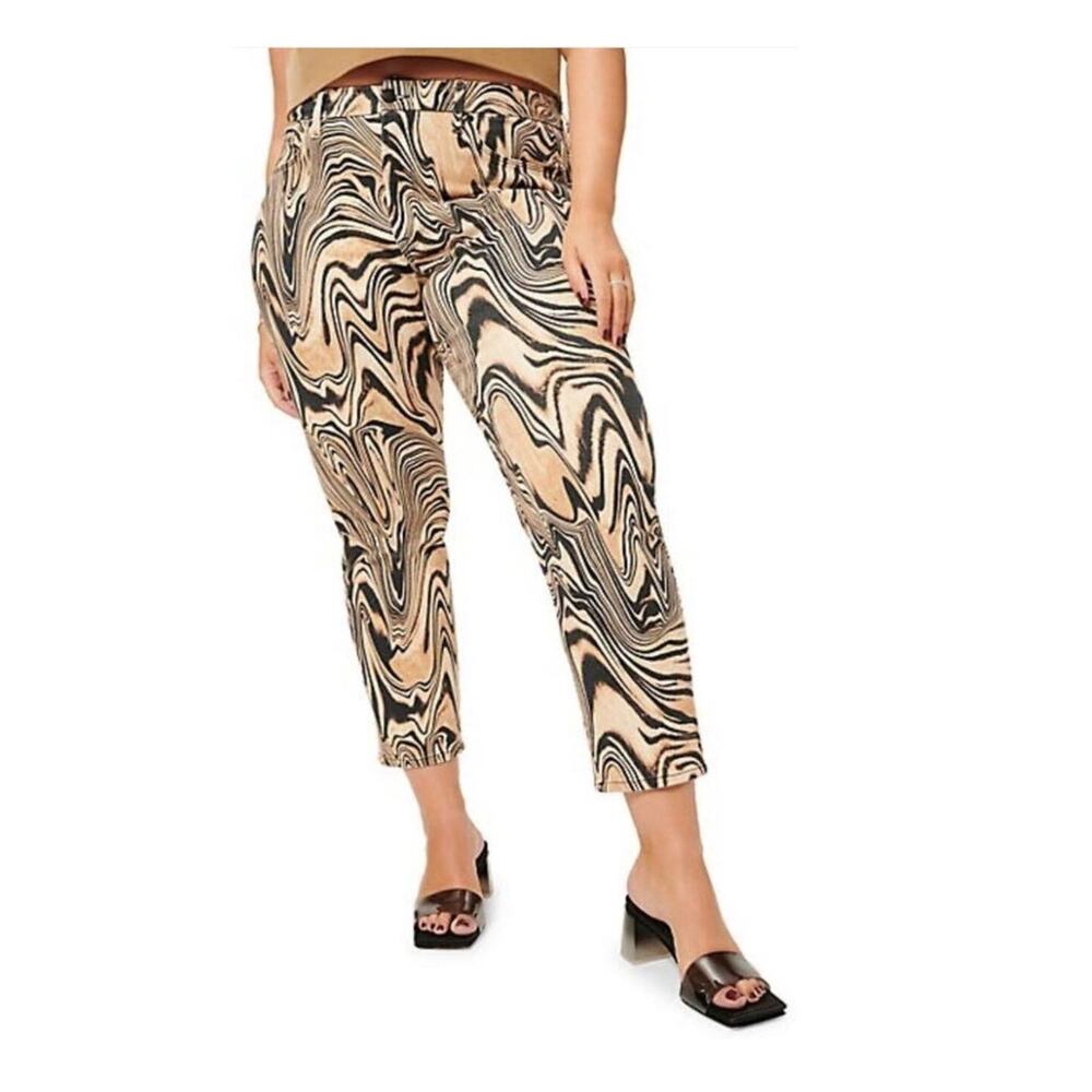 Good American pants Classic cropped ink swirl size 15